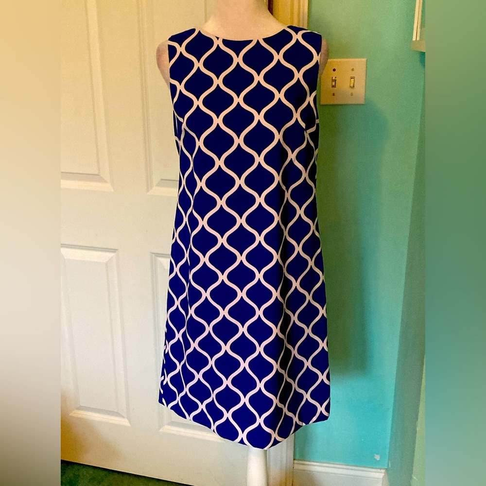 Alyx Blue/Purple and White Sheath Dress